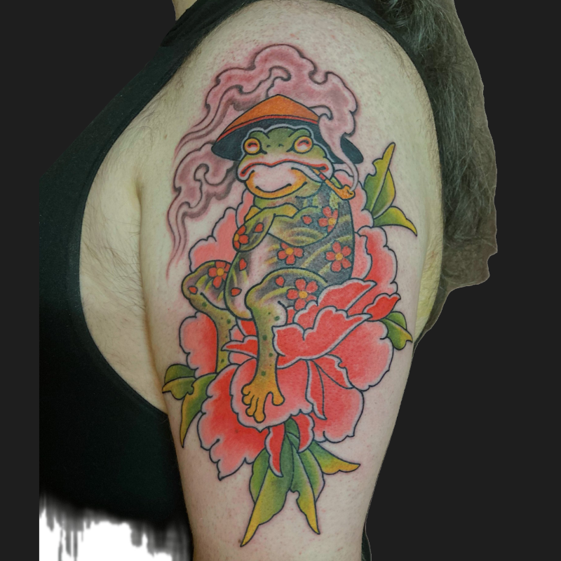 刺青蛙｜Other Tattoo on Arm – Design Example
